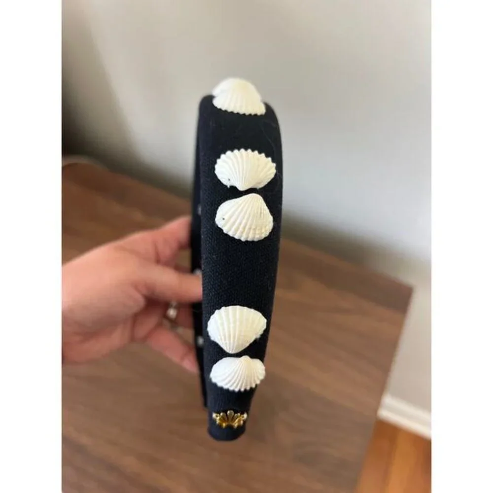 NEW Lele Sadoughi Shellona Alice Headband Women's Jet Black One Size
